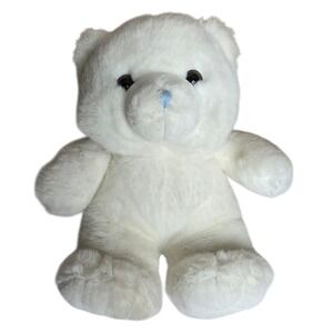Vintage‎ Build A Bear Baby's First Blue Teddy Bear Size 10" White Plush 1997